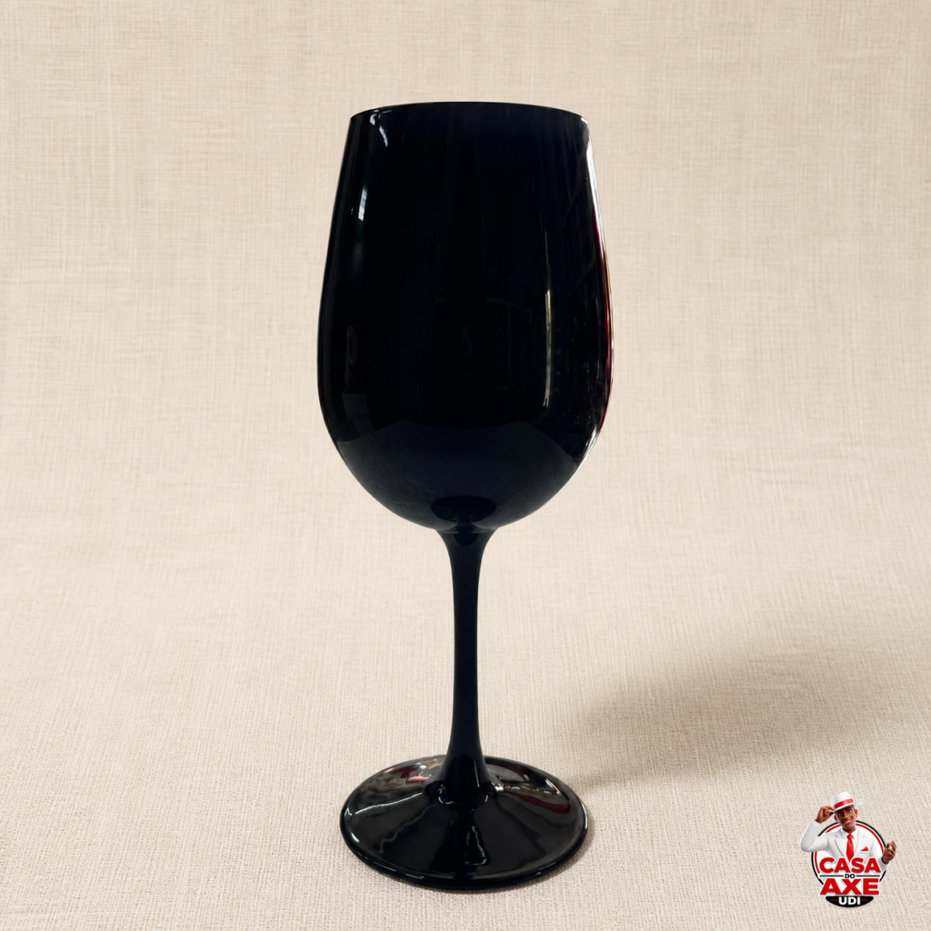 Taça preta de vidro para pomba gira ou cigana