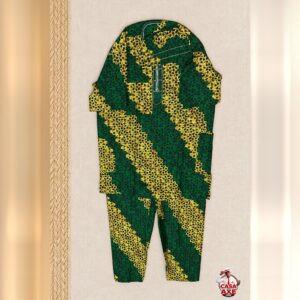 Conjunto Africano Verde e Amarelo | Casa do Axe Udi