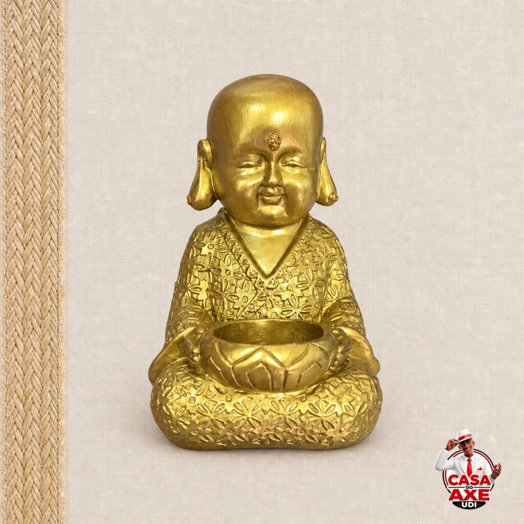 Imagem de Buda Dourado - Porta-Incenso | Casa do Axe Udi