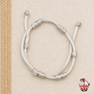 Pulseira Branca de Sete Nós | Casa do Axe Udi