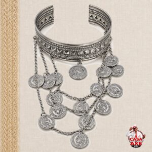 Pulseira Cigana de Moedas Prata | Casa do Axe Udi