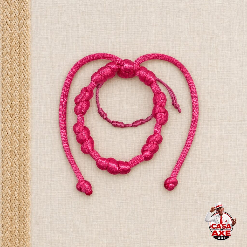 Pulseira Rosa de Sete Nós | Casa do Axe Udi
