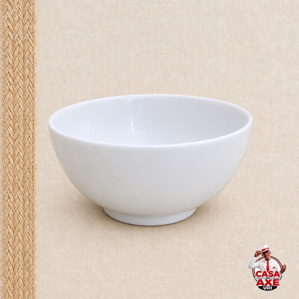 Tigela de Porcelana Branca - Modelo 2 | Casa do Axe Udi