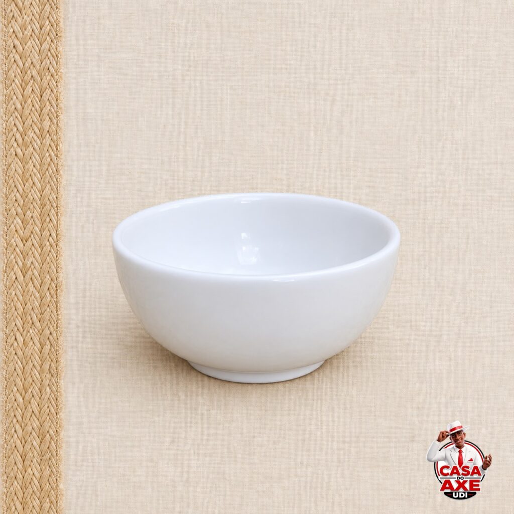 Tigela de Porcelana Branca - Modelo 4 | Casa do Axe Udi