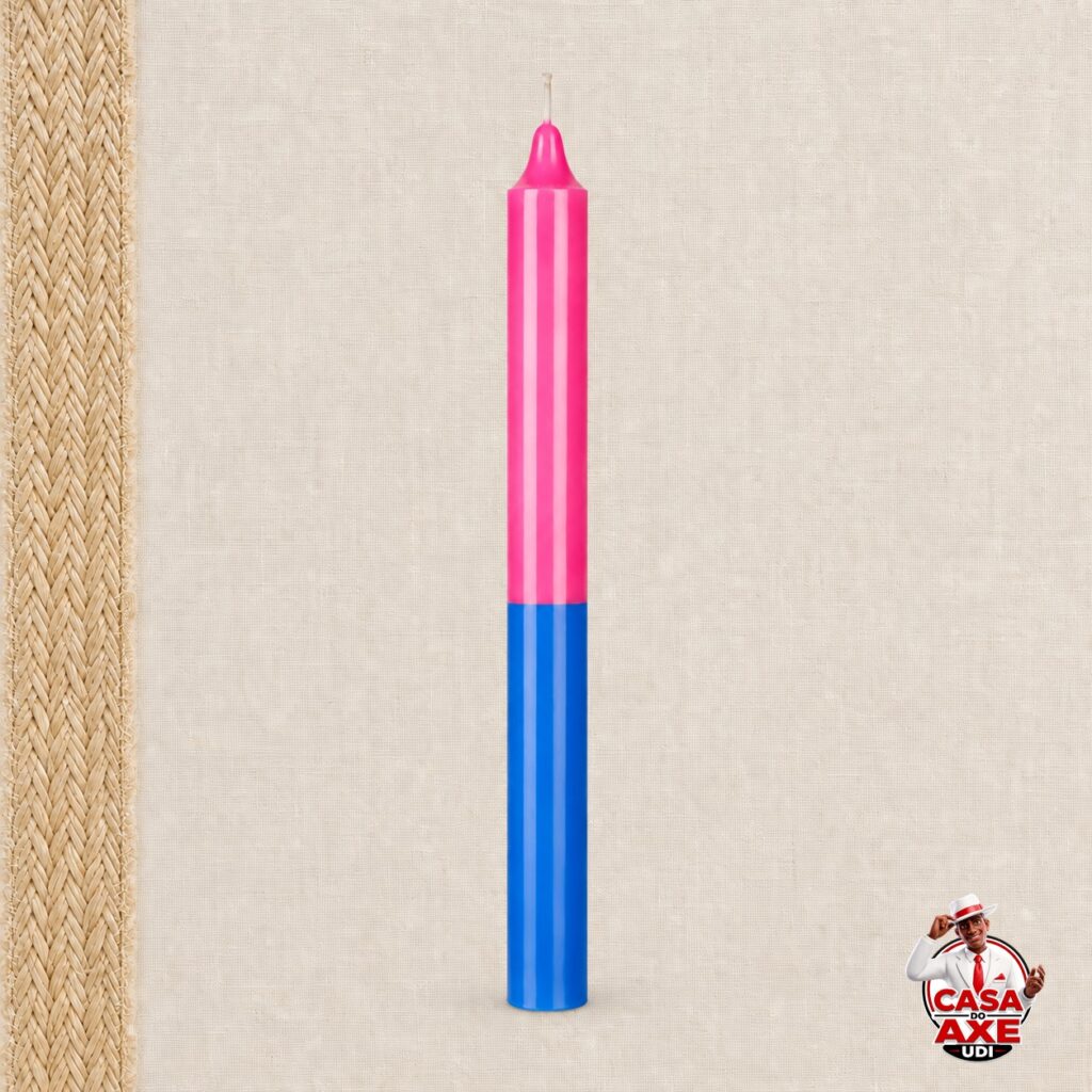 Vela Palito nº 21 - Rosa e Azul - unidade | Casa do Axe Udi