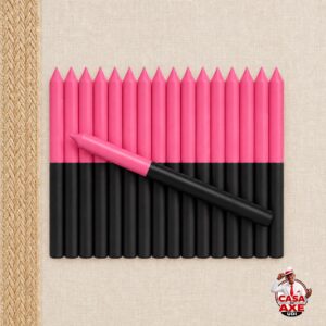 Vela Palito Bicolor - Rosa/Preto | Casa do Axe Udi