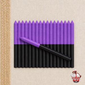 Vela Palito Bicolor - Roxo/Preto | Casa do Axe Udi
