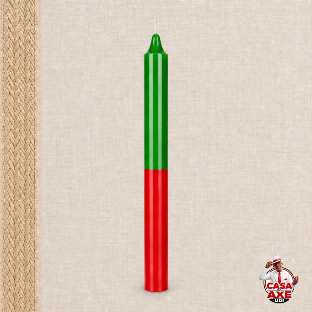 Vela Palito nº 21 - Verde e Vermelha - unidade | Casa do Axe Udi