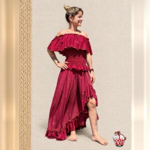 Vestido Vermelho com Brilho - Cigana ou Pomba Gira | Casa do Axe Udi